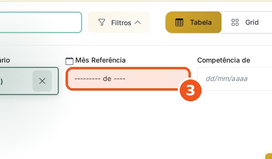 Em Mês Referência, escolha o mês.