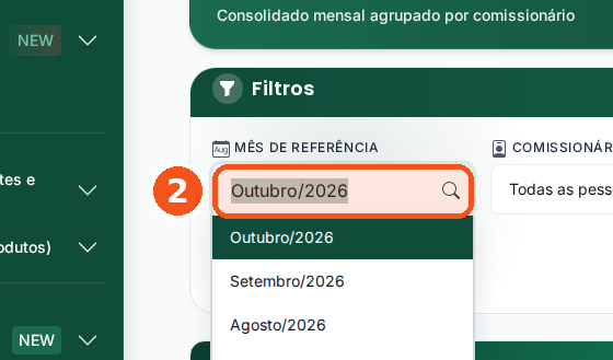 Digite o mês, como Fevereiro, e tecle Enter.