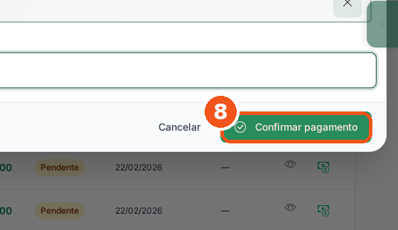 Confira o total e clique em Confirmar pagamento.
