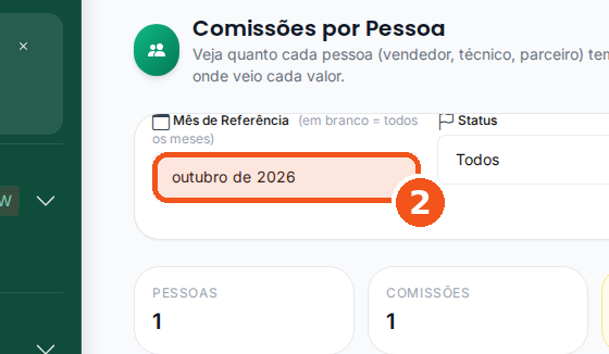 Em Mês de Referência, escolha o mês.