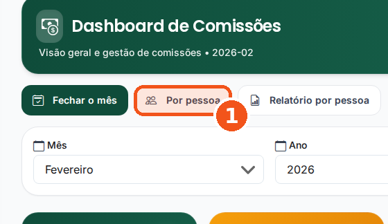 No Painel de Comissões, clique em Por pessoa.