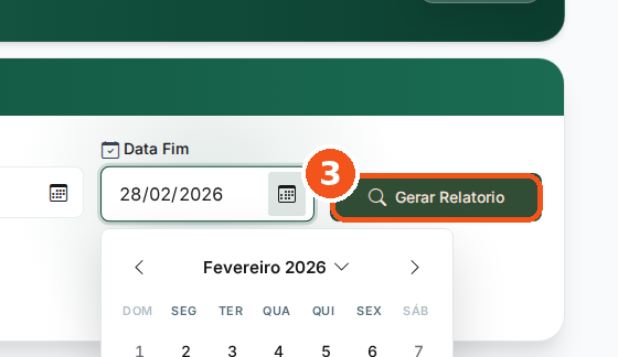 Clique em Gerar Relatorio.