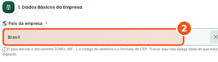 Confira o País da empresa. Empresa do Brasil fica em Brasil.