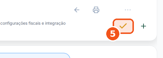 Clique no botão ✓, no alto da tela, à direita, para salvar.