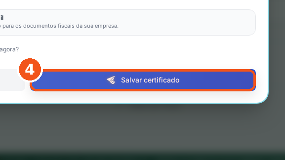 Clique em Salvar certificado.