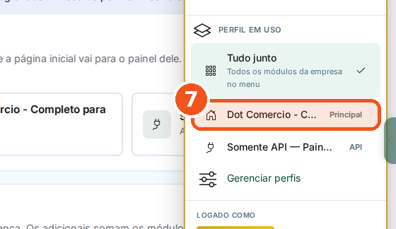 Escolha um ramo.