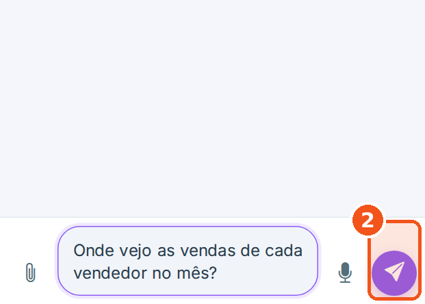 Toque na setinha para enviar.