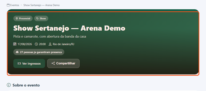Cole o link na mensagem e envie.