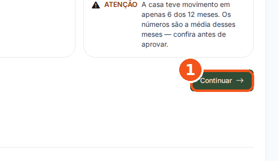 Clique em Continuar para ver a meta do ano.