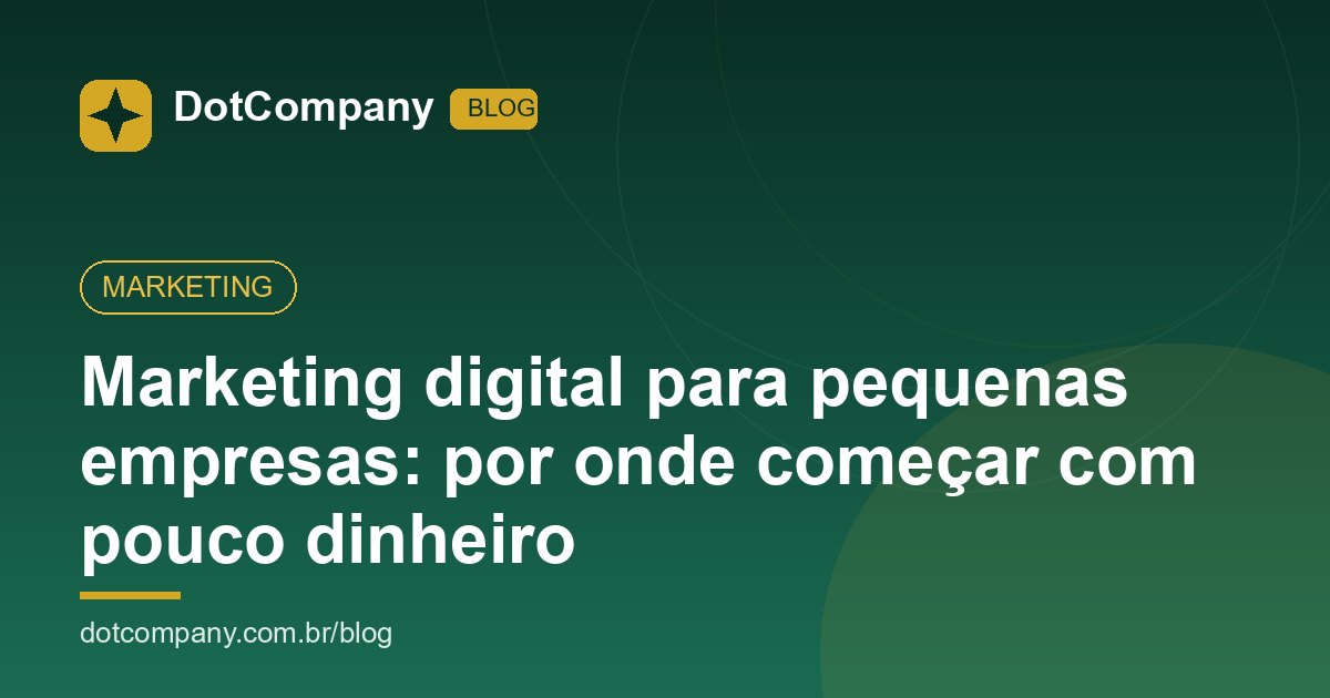 Marketing digital para pequenas empresas: por onde começar com pouco dinheiro