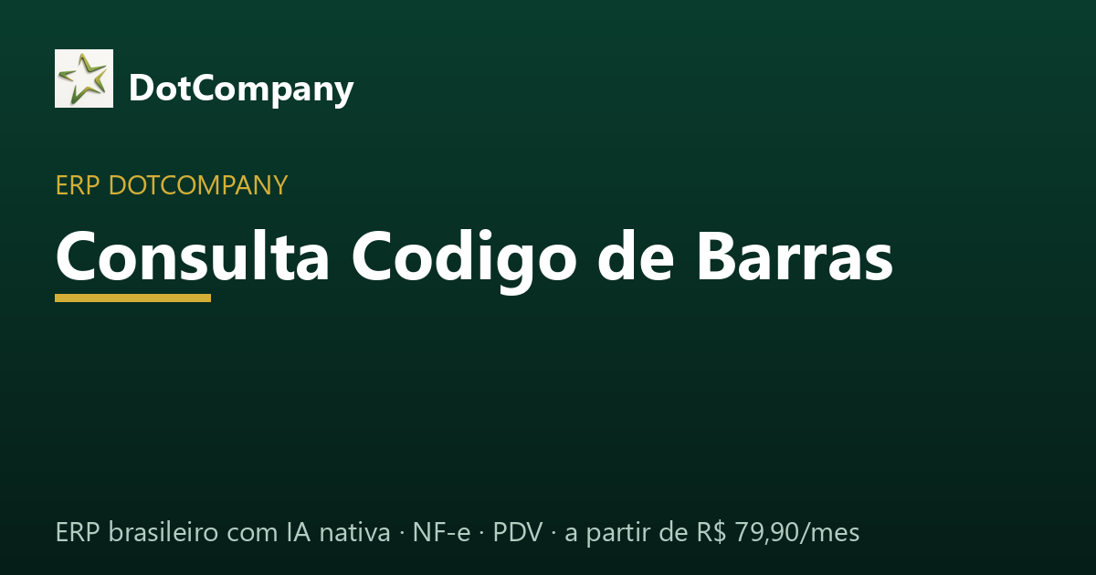 Consulta Codigo de Barras GRATIS — +2 Milhões de Itens | DotCompany